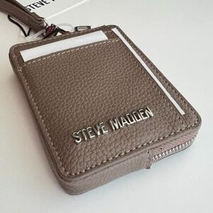 Steve Madden Beige Wristlet Wallet